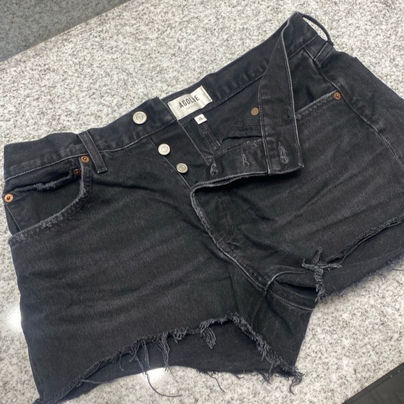 Agolde Parker Cutoff Denim Shorts - Picture 1 of 6